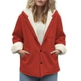 thumbnail image 4 of SDNall Women's Warm Hooded Jacket - Fleece Lined, Long Sleeves, and Cozy, 4 of 7