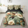 thumbnail image 2 of jejeloiu Rustic Hummingbird 7 Pieces Bedding Comforter Set,Modern Aesthetic Art Full Bedding Set,Country Flower Floral Fitted Sheet Flat Sheet For Girl,Super Cozy Room Decor Reversible, 2 of 8