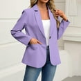 thumbnail image 3 of qucoqpe Blazers for Women Casual Open Front Long Sleeve Button Work Business Suit Coat Womens Lightweight Office Suit Jackets Blazer, 3 of 8