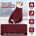thumbnail image 4 of Dog Fleece Jumpsuit Thicken Double-Sided Fur Dog Coat Pajamas Windproof Warm Winter Clothes Jacket Sweater for Small Large Dogs, 4 of 7