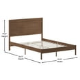 thumbnail image 4 of Flash Furniture Kingston Queen Size Solid Wood Platform Bed with Wooden Slats and Headboard, No Box Spring Needed, Brown, 4 of 10