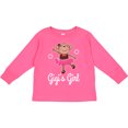 thumbnail image 3 of Inktastic Gigis Girl Ballerina Monkey Girls Long Sleeve Toddler T-Shirt, 3 of 5