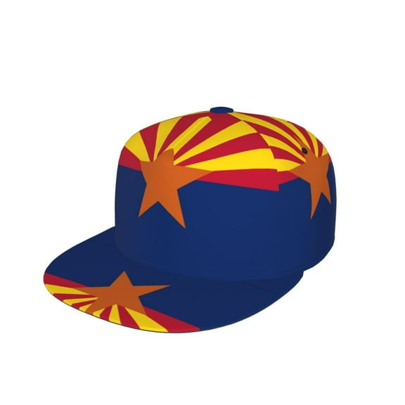 Unisex Snapback Hats Arizona Flag Adjustable Flat Bill Baseball Cap Dancing Hip Hop Cap