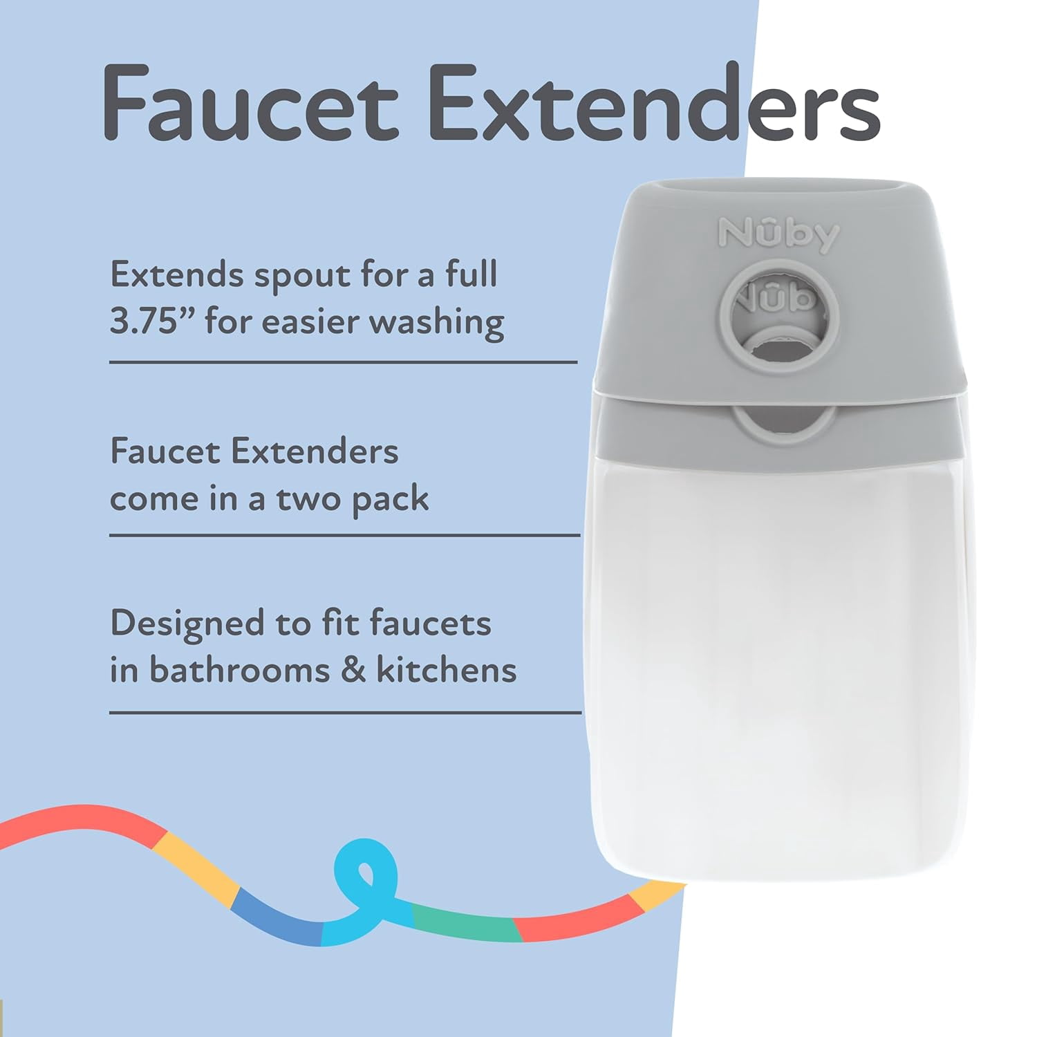 Nuby 2-in-1 Faucet Extender 2pk