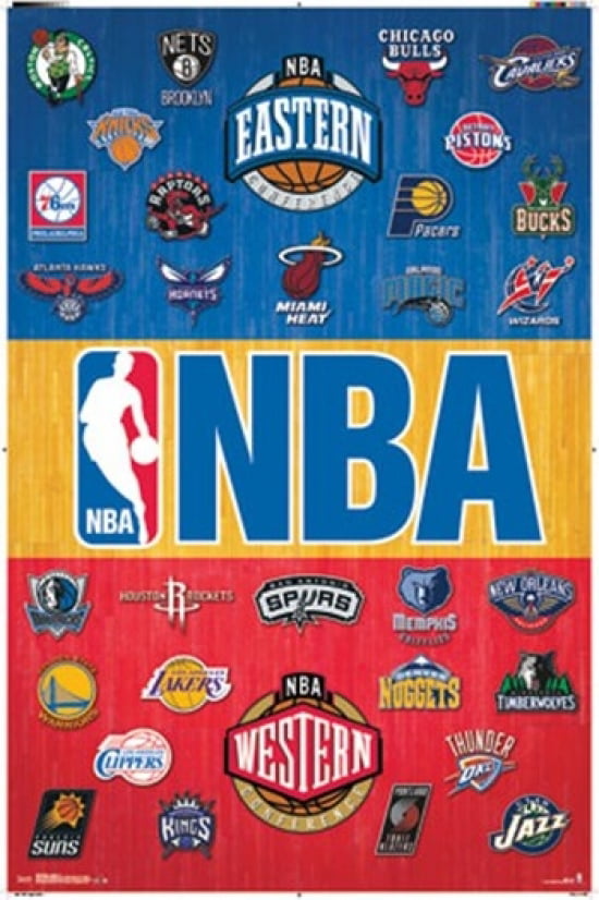 NBA - Logos 14 Laminated Poster Print (24 x 36) - Walmart.com - Walmart.com