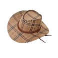 thumbnail image 5 of Cowgirl Cowboy Hat for Women Men Roll Up Wide Brim Fedora Western Hat with Belt Buckle Beach Vacation Summer, 5 of 5