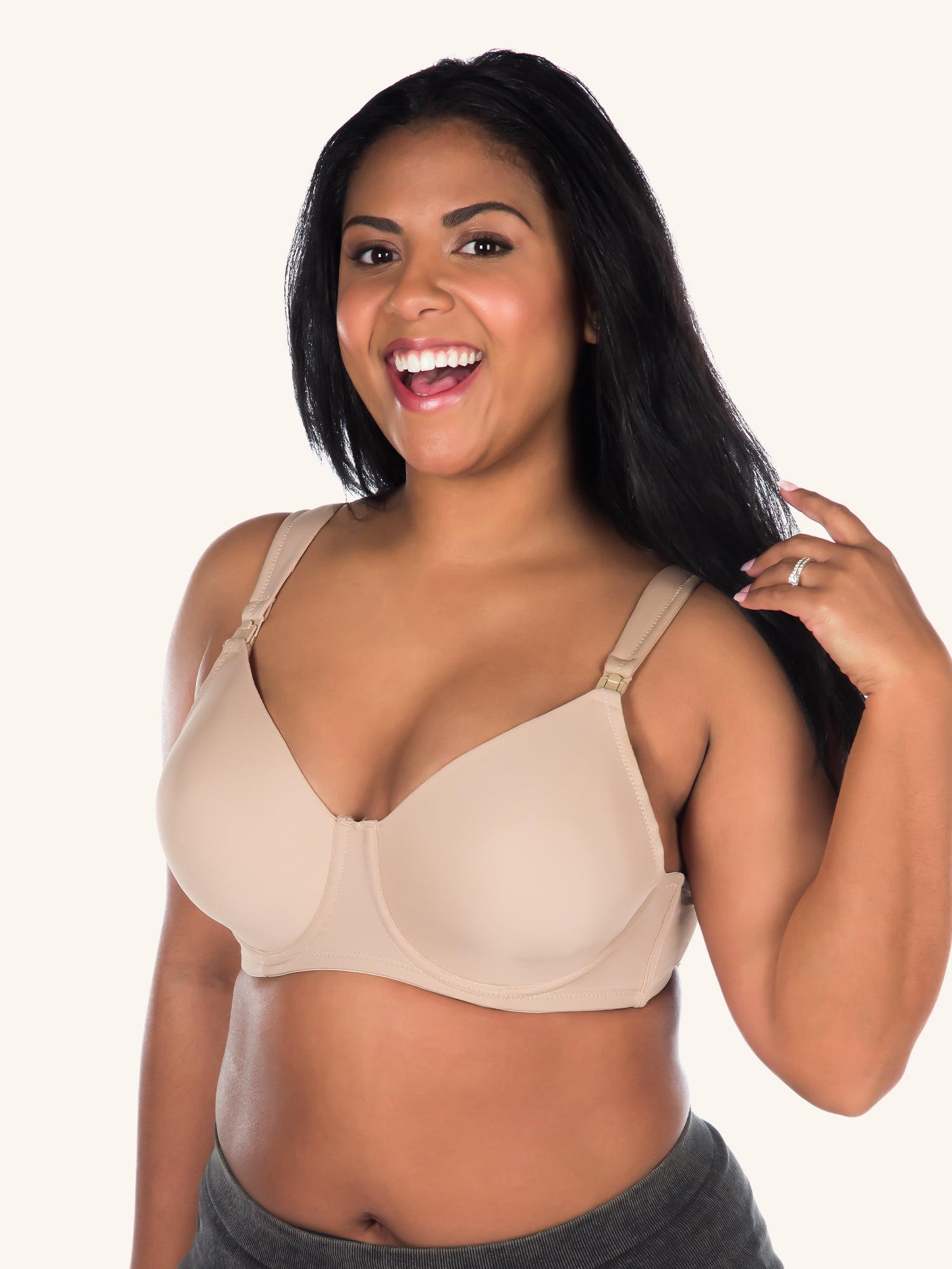 Leading Lady, The Carole, Cooling Nursing Bra, Underwire Support, Lightly Padded, Full Coverage Smooth Cups, Nursing Clips, Adjustable (Women's)