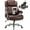 Brown, variant on Big and Tall Office Chair 400lbs, Ergonomic Computer Desk Chair with Adjustable Lumbar Support, Quiet Rubber Wheel, High Back Thick Padded Executive Office Chair, Black