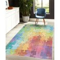 thumbnail image 4 of Abstract Decorative Rug, Colorful Game Pieces Fractal Hobby Activity Leisure Cartoon Image Artwork, Quality Carpet for Bedroom Dorm and Living Room, 6 Sizes, Multicolor, by Ambesonne, 4 of 4