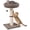 Taupe, variant on 29" Sisal , Scratcher with Large Plush Perch | with Plush Elevated Bed for Indoor Cats, Removable& Washable Cover, Cream