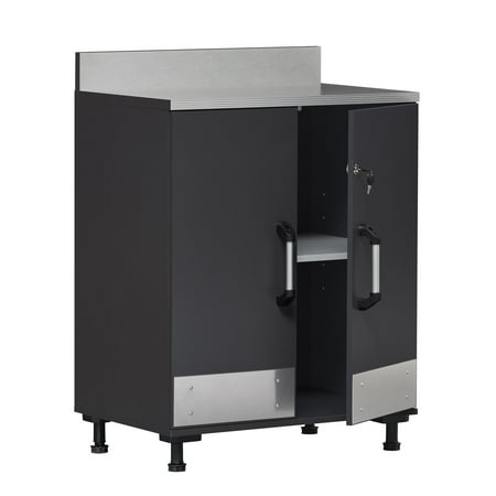 SystemBuild Boss 2 Door Base Cabinet, Gray