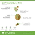 thumbnail image 6 of Symmons 5592STN15TRM Elm Tub And Shower Trim Package - Nickel, 6 of 7