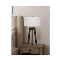 Cal Lighting Bilzen Table Lamp In Walnut Finish