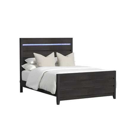 Chett Queen 3PC Bedroom Set with LED in Black