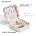 thumbnail image 4 of Valentine's Day Travel Portable Square Jewelry Box Organizer for Rings, Earrings, Necklaces, Bracelets - Ideal for Girls and Women, 4 of 7
