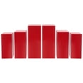 thumbnail image 6 of 6PCs Red Metal Pedestal Stand for Party,Square Display Stands Pillars for Wedding, Square Tall Pedestal Cake Stands Pillars for Parties, Sculpture Display Column Decoration Cube, 6 of 17