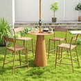 thumbnail image 2 of Gymax 4PCS Patio Barstools Outdoor Bar Height Chairs w/ Rattan Seat & Metal Backrest, 2 of 8
