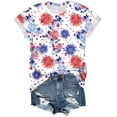 thumbnail image 6 of felwors Women's Patriotic USA Flag & Bald Eagle Fireworks T-Shirt – Short Sleeve Crew Neck Casual 4th of July Tee for Outdoor Gatherings (Sky Blue, XXL), 6 of 8