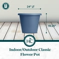 thumbnail image 4 of The HC Companies 24 Inch Indoor/Outdoor Classic Flower Pot Planter, Slate Blue, 4 of 7