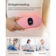 thumbnail image 5 of Cordless Heating Pad for Period Cramps, 3 Heat Setting, Birthday Mothers Day Gifts Girlfriend Mom Wife Women, Fsa Hsa Eligible, Pink, 5 of 9