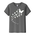 thumbnail image 5 of T-Shirts For Women Butterfly Print Round Neck Short Sleeve T Shirt Top Womens Tops, 5 of 5
