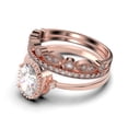 thumbnail image 4 of Beautiful Boho And hippie 2.35 Carat Oval Cut Diamond Moissanite Engagement Ring, Wedding Ring, Two Matching Band in 925 Sterling Silver With 18k Rose Gold Plating Romanic Gift For Her, 4 of 4