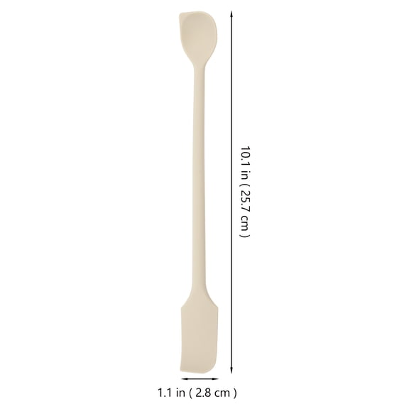 NIAIZEK Beige Silicone Kitchen Spatula, Easy to Clean, Cooking Utensil for Outdoor and Indoor Use, 1 Pack