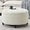 Fabric Ivory, variant on 16.5 inch Tufted Small Round Storage Ottoman, Modern Upholstered Ottoman with Soft Padded Seat, Chic Round Vanity Foot Stool with Removable Lid,White