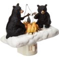 thumbnail image 1 of FYBTO Lights Exclusive Plug in Night Light, Features 2 Bears Roasting Marsh Mellows Around a Flickering Flame Camp Fire, 4.5-Inch, 1 of 1
