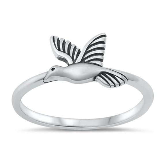 Dove Bird Peace Love Ring .925 Sterling Silver Band Jewelry Female Male Unisex Size 10