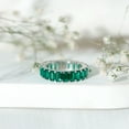 thumbnail image 4 of Rosec Jewels Certified Lab Grown Emerald Eternity Band - Emerald Cut Emerald Anniversary Band - AAAA Quality - Ready to Gift, 14K White Gold, US 11.50, 4 of 7