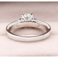 thumbnail image 3 of JeenMata Channel Set Perfect Round Cut Real Diamond Engagement Ring in 10k White Gold, 3 of 6