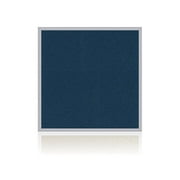 Ghent's Vinyl 4' x 4' Bulletin Board with Aluminum Frame in Navy
