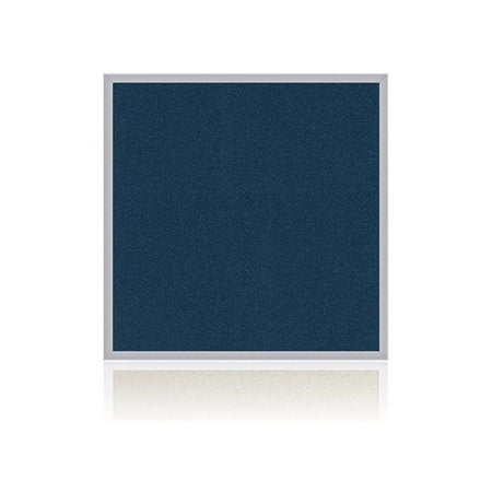 Ghent's Vinyl 4' x 4' Bulletin Board with Aluminum Frame in Navy