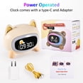 thumbnail image 6 of Sun & Moon Rise Children's Sleep Trainer Clock,Digital Alarm Clock w/Wake Up Light,5 Colors Night Light and Sleep&Alarm Sounds for Kids,Teach Kids Day&Night,Battery Operated Digital Clock USB Charger, 6 of 10