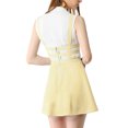 thumbnail image 3 of MODA NOVA Junior's Party Costume Elastic Waist Cut Out A Line Mini Suspender Skirt Light Yellow XL, 3 of 5