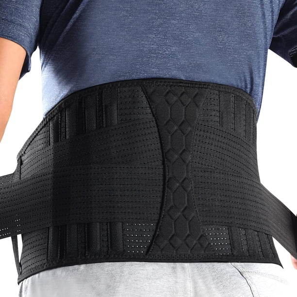 Cinturón de soporte lumbar Racbeuk, faja lumbar para levantamiento de pesas, hernia discal, ciática, alivio del dolor, faja lumbar transpirable para hombres y mujeres