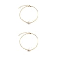 thumbnail image 4 of Sonducket Tobilleras con estilo Universal de aleación de oro perlas falsas Simple estética moda pie adornos de tobillo para oro Type2 NO2, 4 of 6