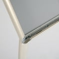 thumbnail image 4 of M&T Displays Curved Menu Board, 8.5x11 Inch Pedestal Sign Holder with 8.5x11 Inch Brochure Holder White Pearlic Floor Standing Aluminum Front Loading Easy Open Poster Message Advertisement Post, 4 of 7