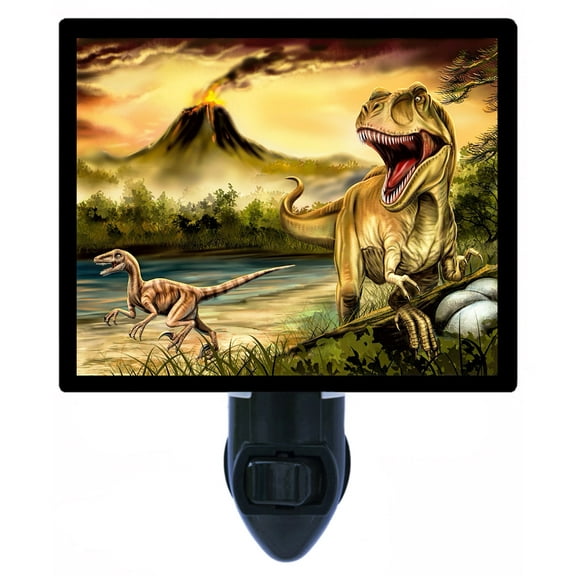 Night Light - Dinosaurs. | Dinosaur Theme, Includes Free Switchable Insert, 4W Bulb, E12 Base