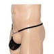 thumbnail image 5 of Cómodas Tangas Tangas para hombres Calzoncillos Tangas cómodas Lencería suave Lencería Vendaje de tiro bajo Cosplay T-Back (Talla 28 "-43") Negro Yinane tanga para hombre, 5 of 7