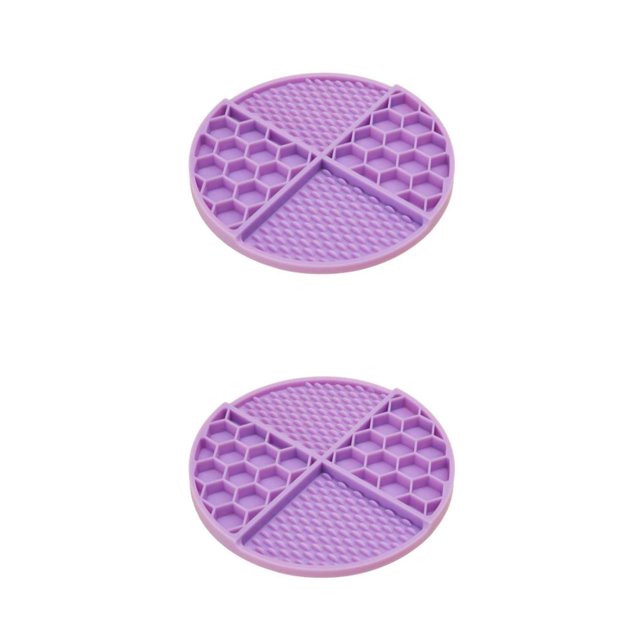 Greeniant Alfombrilla de alimentación Licky Pad Comer lentamente Alimentador de cachorros multicolor Suministros para mascotas lavables Púrpura 2Conjunto