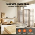 thumbnail image 5 of Japanese Style 6-Panel Room Divider, Wood Folding Screen for Indoor Privacy, Home & Office Partition, 5 of 11