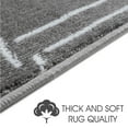 thumbnail image 3 of Carpet Stair Treads for Wooden Steps - Indoor Staircase Step Treads with Thick Carpet & Pattern Design, 9'' x 28'', Gray & White, Pack of 13, 3 of 7