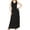 Black, variant on NY COLLECTION Womens Black Ruched Sleeveless V Neck Maxi Evening Empire Waist Dress Plus 1X