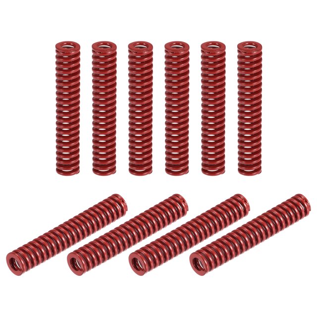 Troquel Resorte, 10uds 8mm OD 45mm Largo Espiral Estampado Media Carga Compresión Troquel Resortes para 3D Impresora Eléctrica Pieza, Rojo