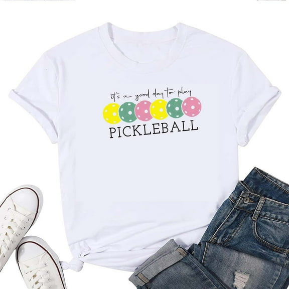 Pickleball Women's T-Shirt – Funny Pickleball Graphic Tee, Casual Sports Top for Pickleball Players and Fans, Game Day Shirt
