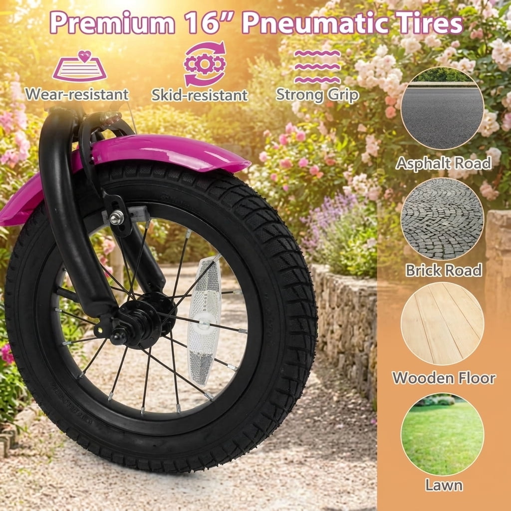 Redsmile Kids Bike 12 Inch with Training Wheels for Toddlers Boys Girls Ages 3-4 Years Old, 12 Inch Kids Bicycle with Adjustable Seat and Coaster Brake, Beginner Kids Bike, Multicolor