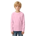 thumbnail image 6 of Girls Long Sleeve T-Shirt Kids Casual Crew Neck Lightweight Breathable Mesh Athletic Tee Basic Casual Active Top for Daily Sports Outdoor Wear(Pink,2-3 Years), 6 of 8