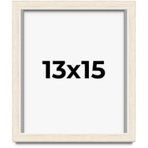 13x15 Shadow Box Frame White | 1.125 Inches Deep Real Wood Rustic Shadowbox Display Frame | UV